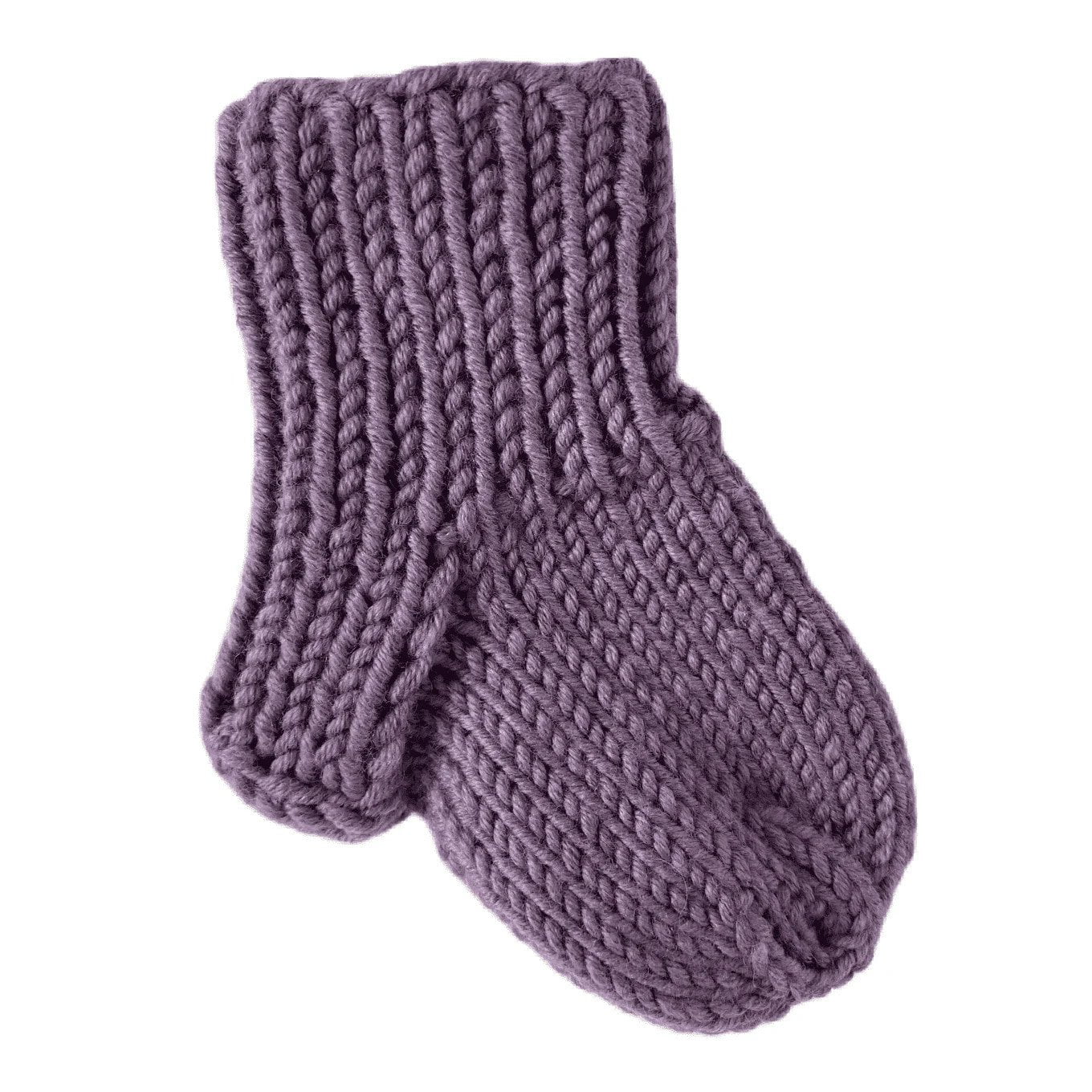 Handmade Baby Wool Socks Purple 0 – 3 months